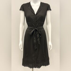 “Adrianna Papell” Size 12P Black Midi Dress